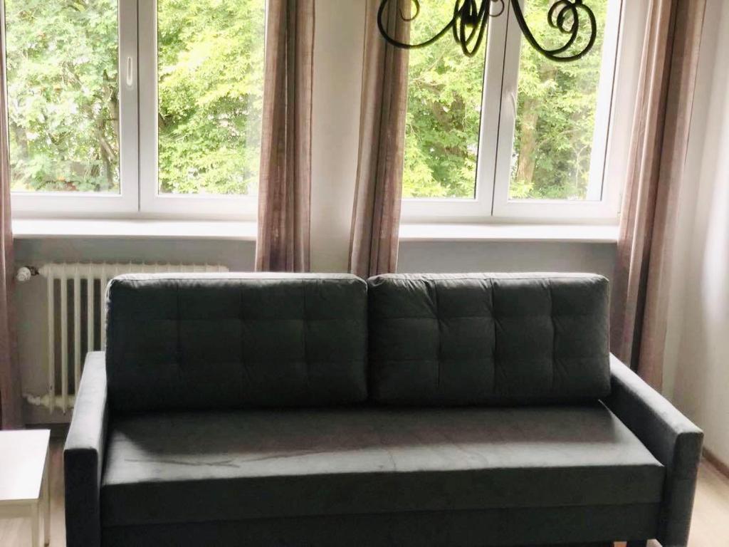 Posezení v ubytování MoMi Apartament Blonia Szczecin Herbowa