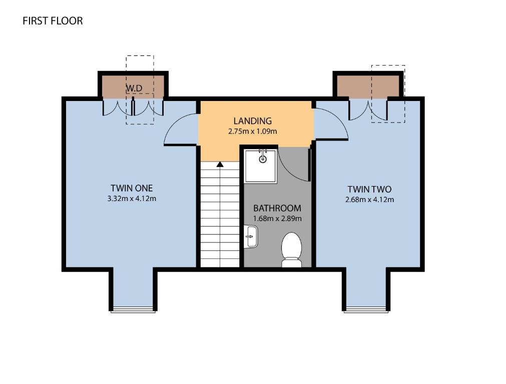 Půdorys ubytování Kilmore Cottages Self - Catering