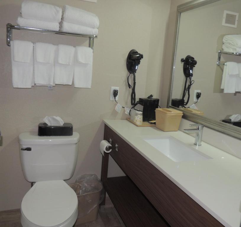 Koupelna v ubytování Quality Inn