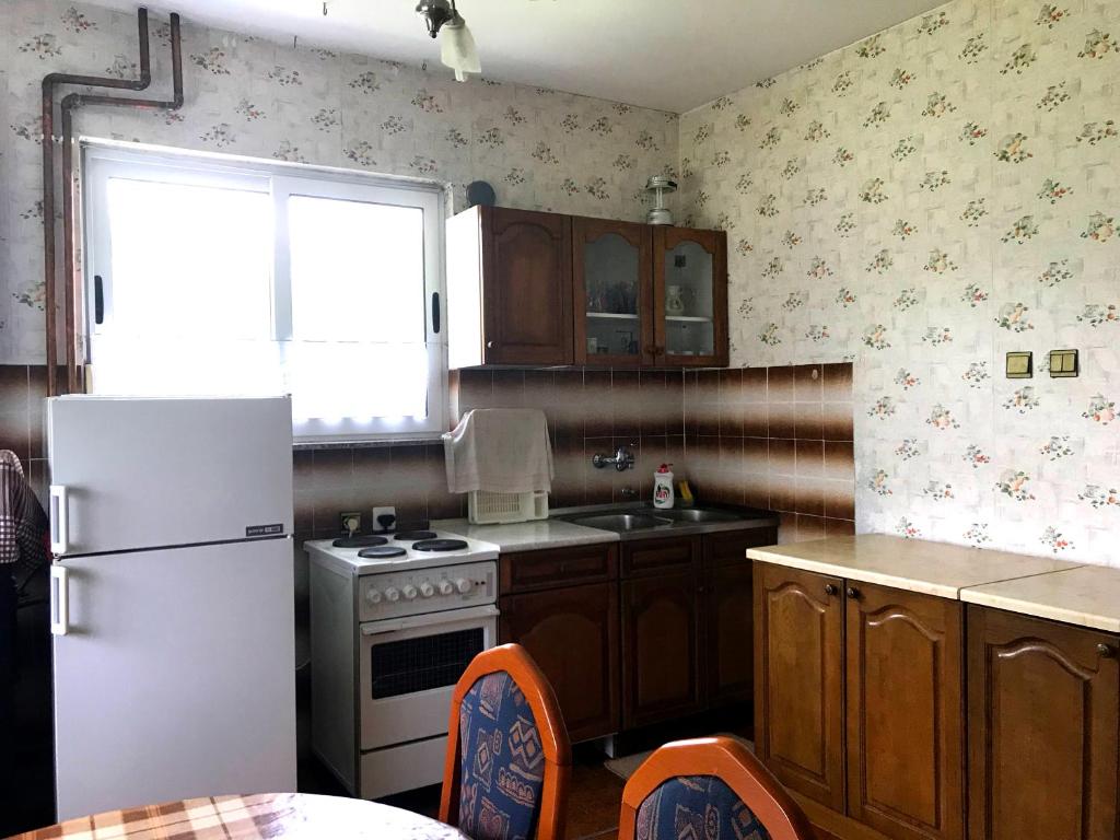 Kuchyň nebo kuchyňský kout v ubytování Apartments KRAJA