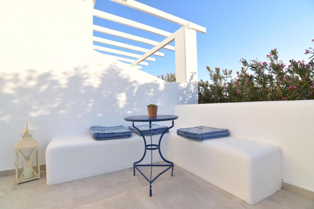 Uma varanda ou terraço em Aegeeis
