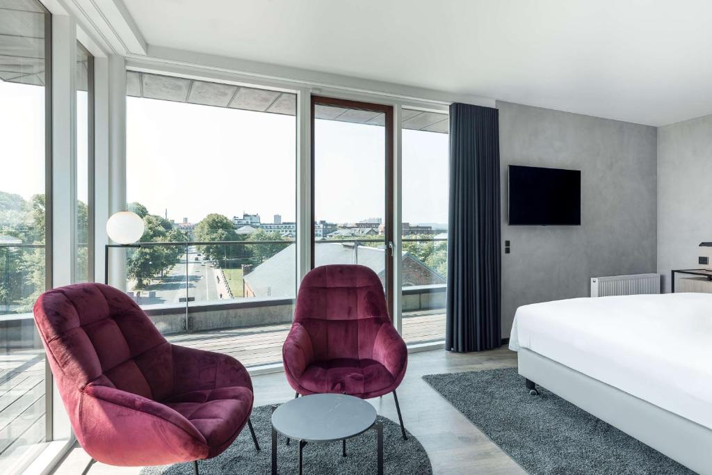 Krevet ili kreveti u jedinici u okviru objekta Radisson RED Aarhus