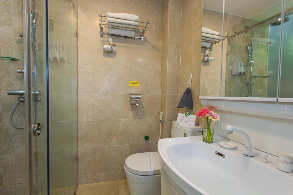 Koupelna v ubytování Bella Rosa Trendy Hotel & Spa