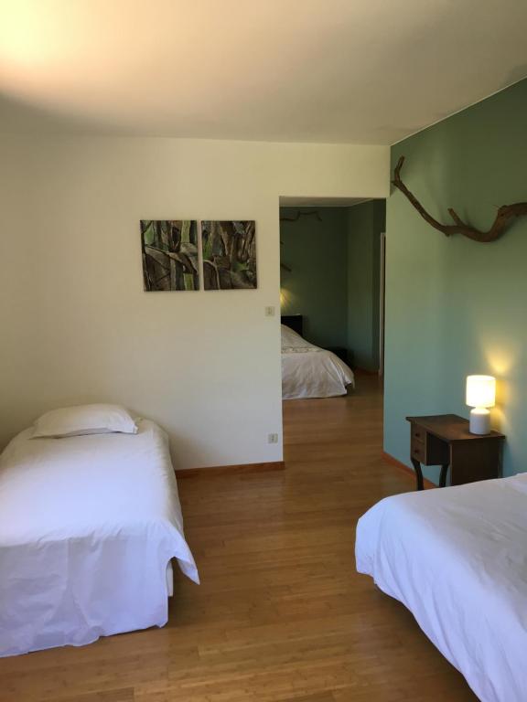 Postel nebo postele na pokoji v ubytování Villa Bonheur Vallespir