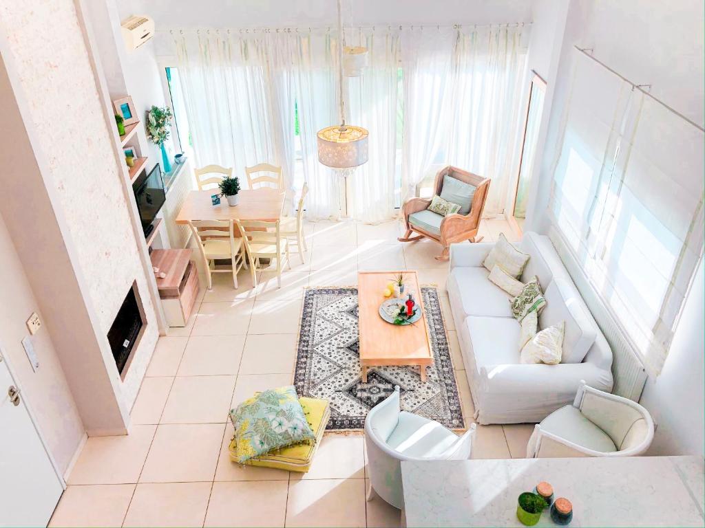 Posezení v ubytování Olive Dream Thassos Luxury Villas