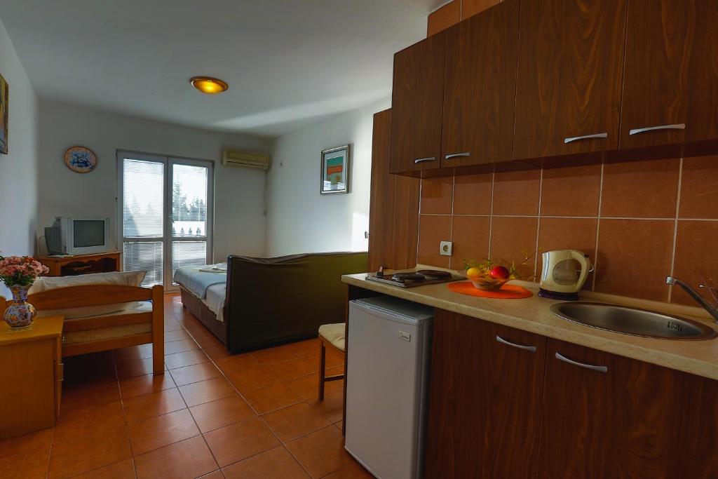 Kuchyň nebo kuchyňský kout v ubytování Guest house Perović