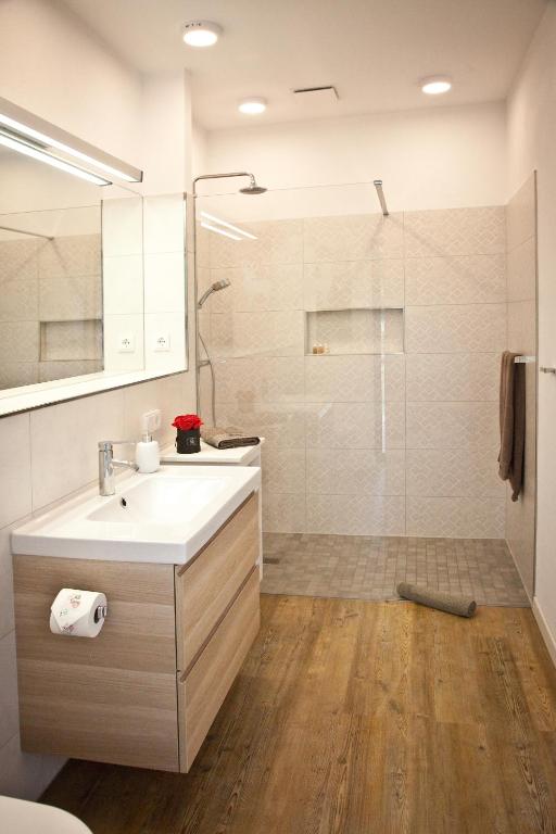 Koupelna v ubytování Lohwald-Appartment