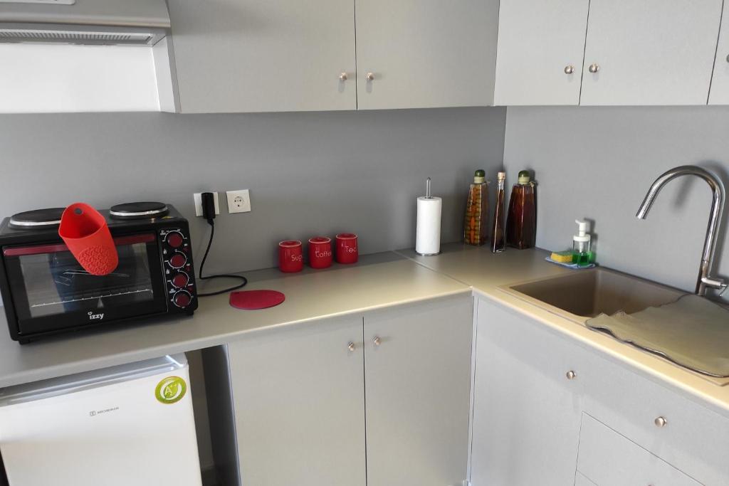 Kuchyň nebo kuchyňský kout v ubytování Milva Apartments