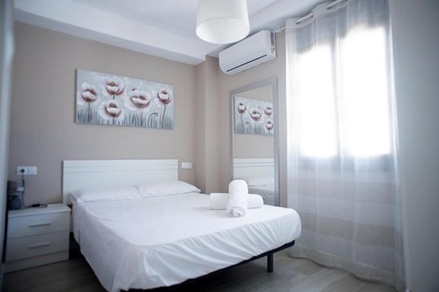 Cama o camas de una habitación en Apartamento Jardines de Cuenca