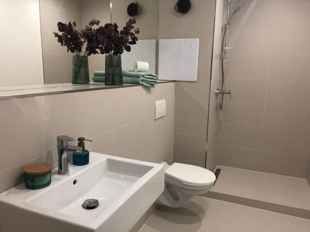 Kúpeľňa v ubytovaní Apartmány Reduta