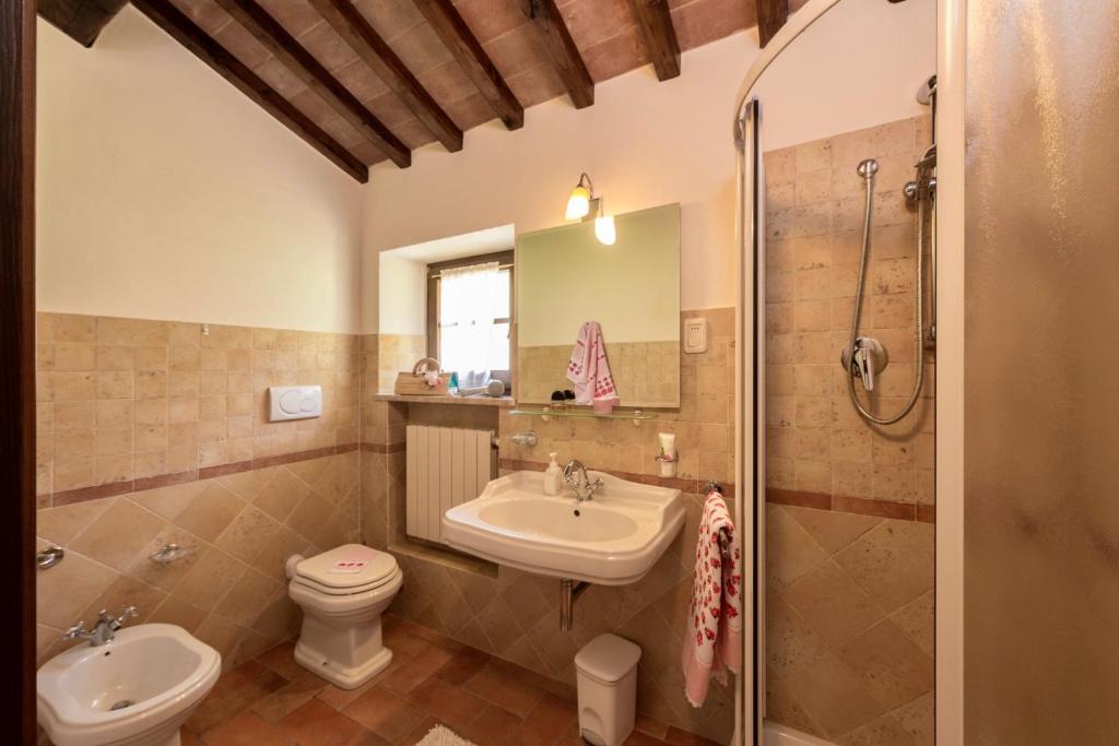Koupelna v ubytování Agriturismo CaseGraziani