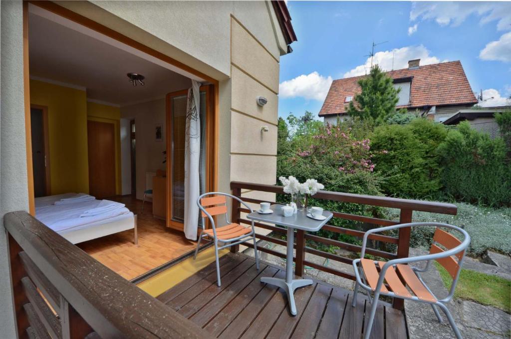 Balkón nebo terasa v ubytování Hotel Garni Pod Skalkou