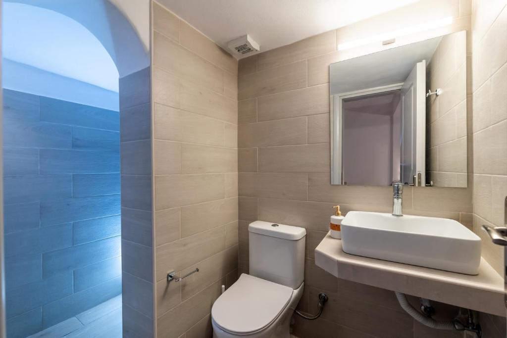 Koupelna v ubytování Panorama Rooms