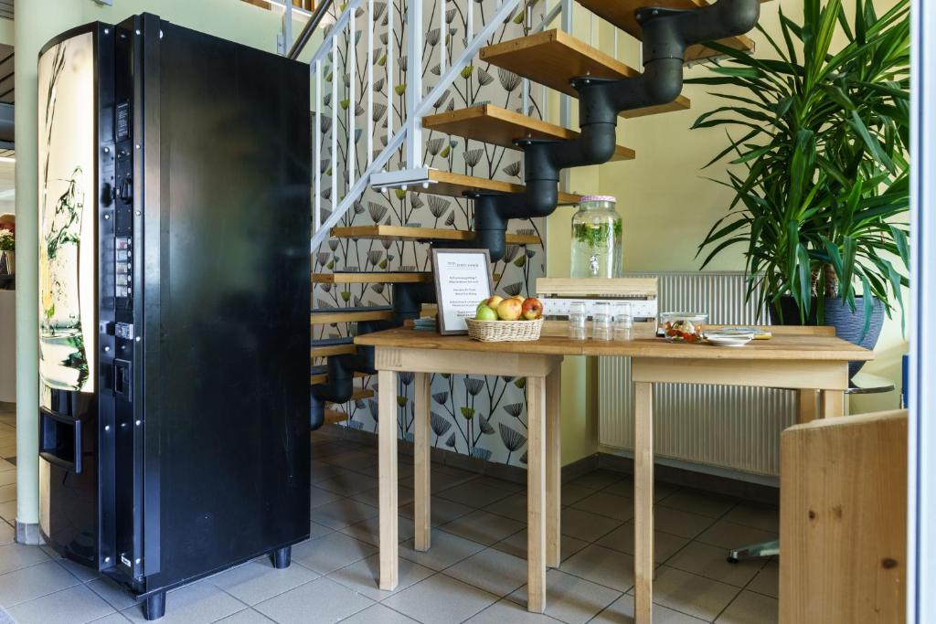Kuchyň nebo kuchyňský kout v ubytování Motel Drei König- Ihr Transithotel