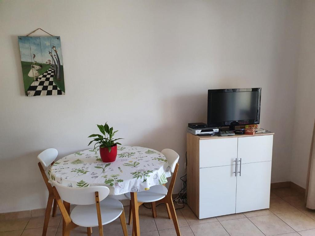 TV a/nebo společenská místnost v ubytování Apartments Adriatic