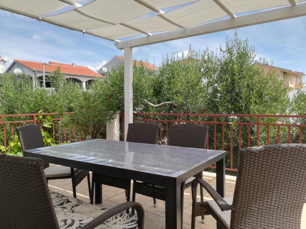 Balkón alebo terasa v ubytovaní Apartman Lidija Čiovo