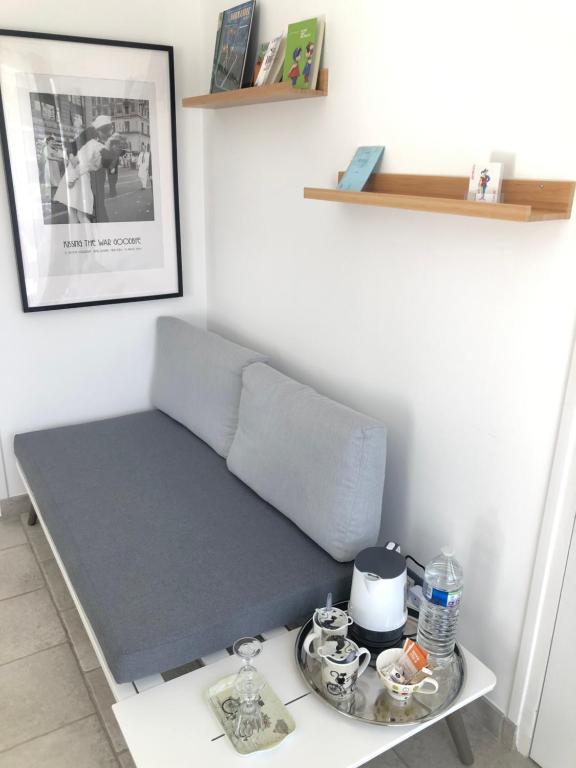 Posezení v ubytování Chambre Premium Pomme Cannelle close to Bayeux Normandie 2 pers