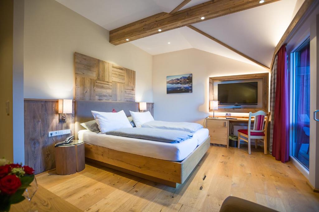 Postel nebo postele na pokoji v ubytování Hotel Friedenseiche