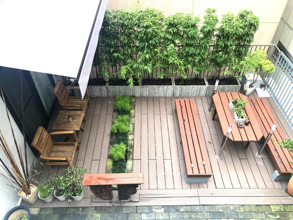 Balkón nebo terasa v ubytování Room Inn Shanghai 横浜中華街 Room3