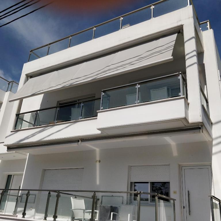 A balcony or terrace at Nea Stira Studios Kondilia