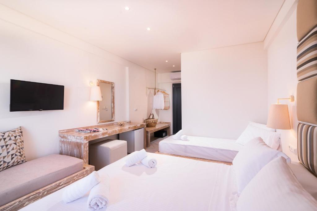 Kuchyň nebo kuchyňský kout v ubytování Acron Suites