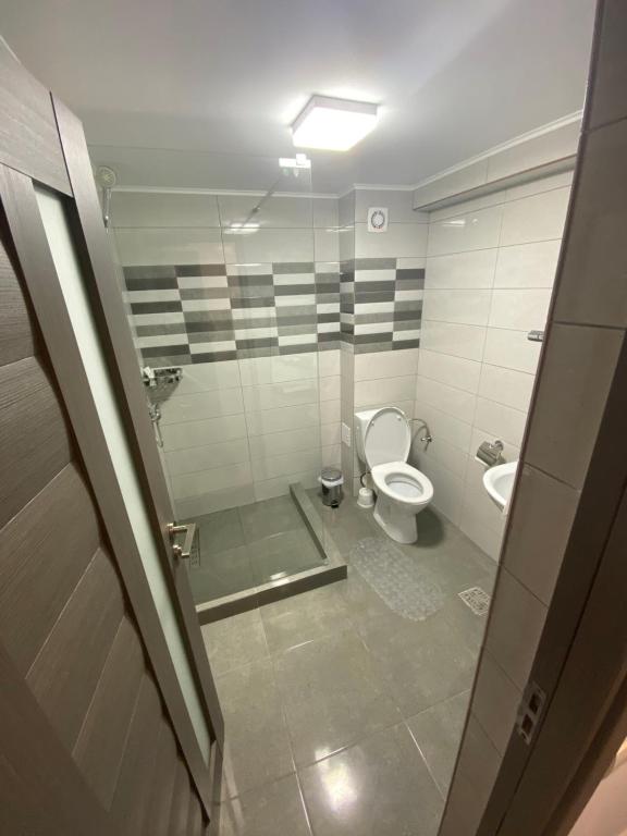 Koupelna v ubytování Hotel Premium