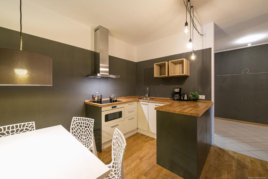 Kuchnia lub aneks kuchenny w obiekcie Laubenapartment