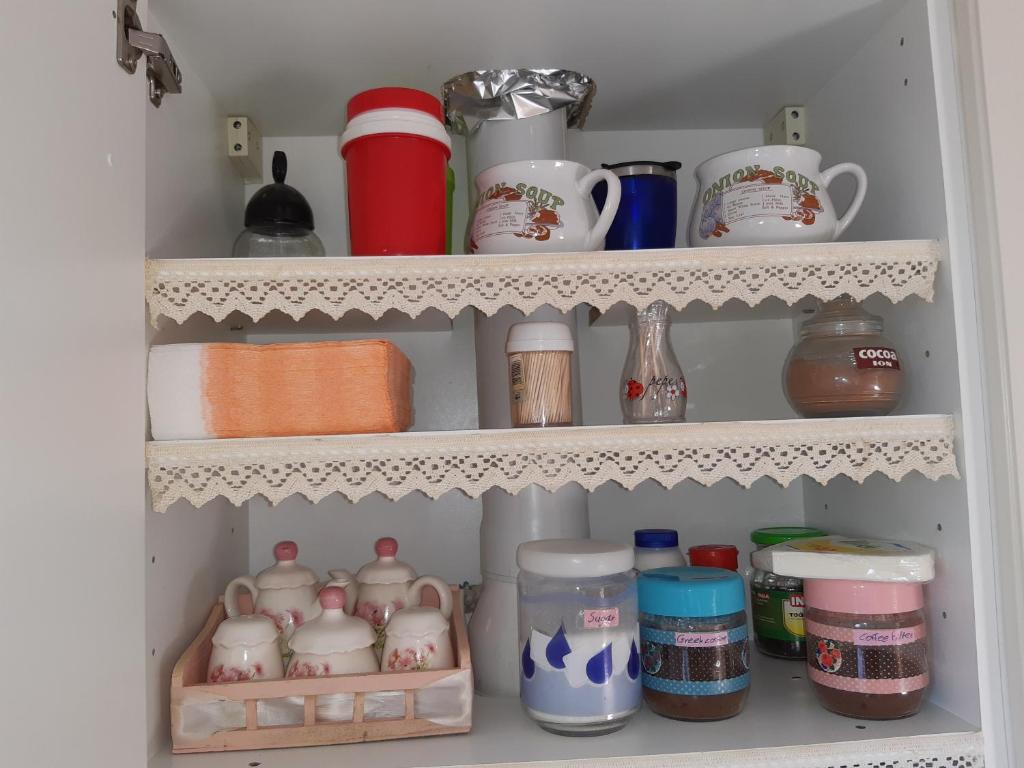 Coffee and tea making facilities at Nana's philoxenia