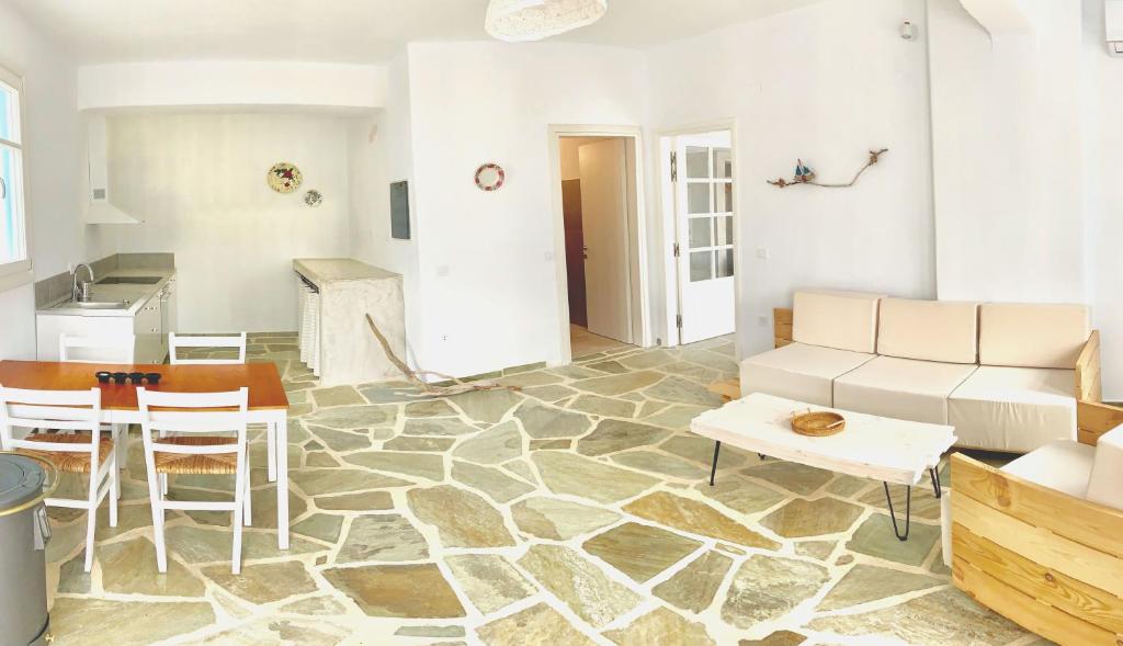 Posezení v ubytování Kalimera homes