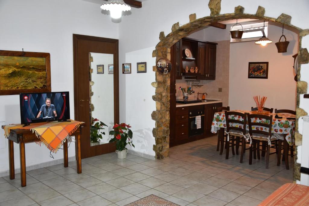 Kuchyň nebo kuchyňský kout v ubytování Villa Frantoio
