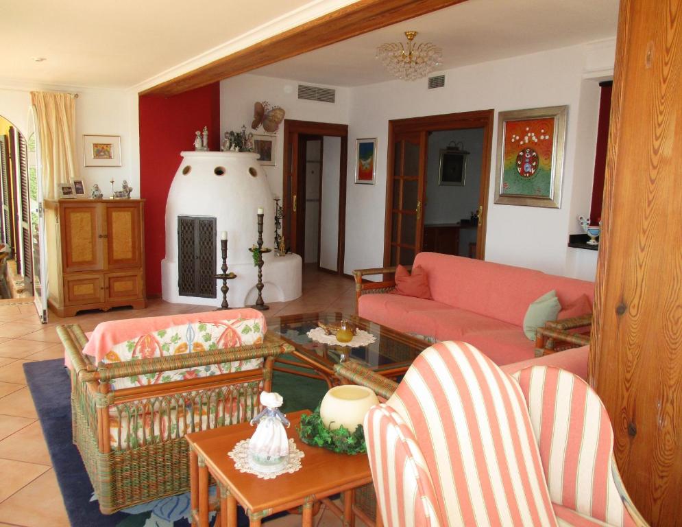 Posezení v ubytování 1. Meeresline Villa mit privat Pool