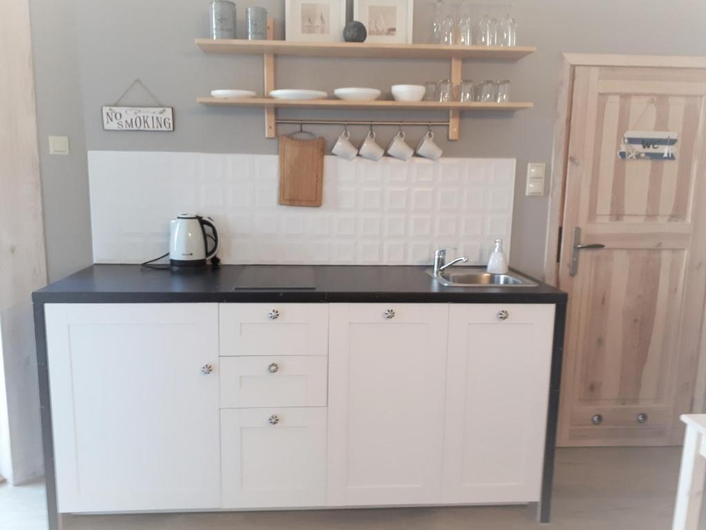 Kuchyňa alebo kuchynka v ubytovaní JM Sopot Apartament Haffner