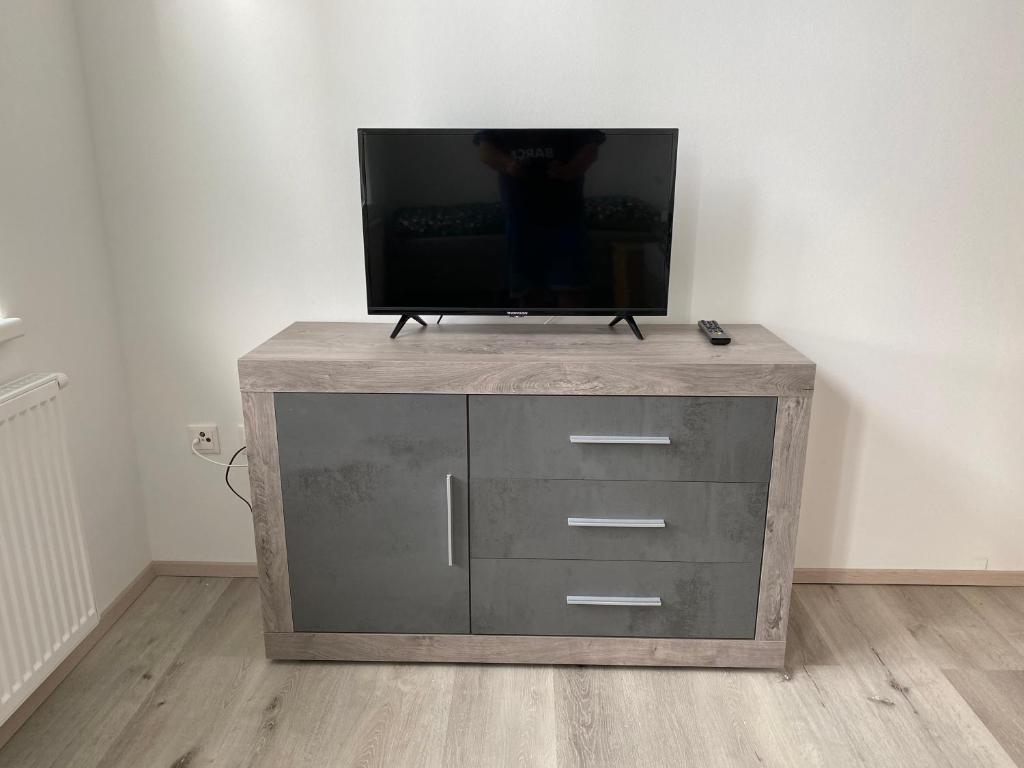 Televízia a/alebo spoločenská miestnosť v ubytovaní Ferienwohnung 90m² 2-6 Personen