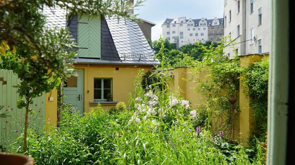 Zahrada ubytování Pension zum Hirschstein