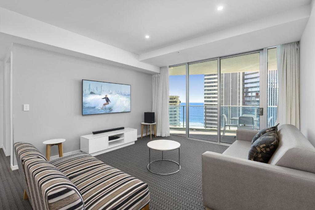 Зона вітальні в Orchid Residences - HR Surfers Paradise