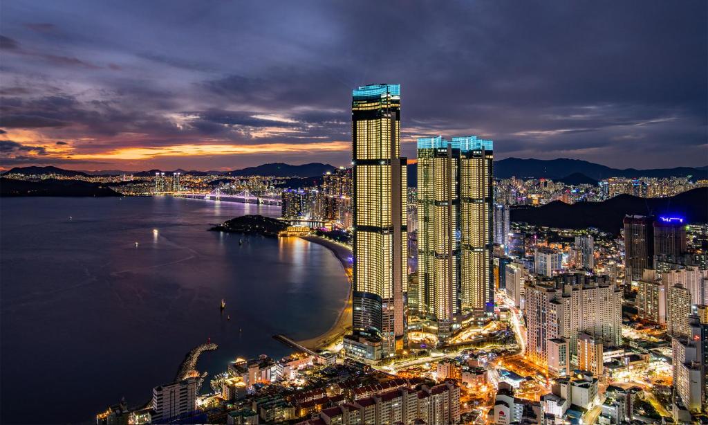 Nespecifikovaný výhled na destinaci Pusan nebo výhled na město při pohledu z hotelu
