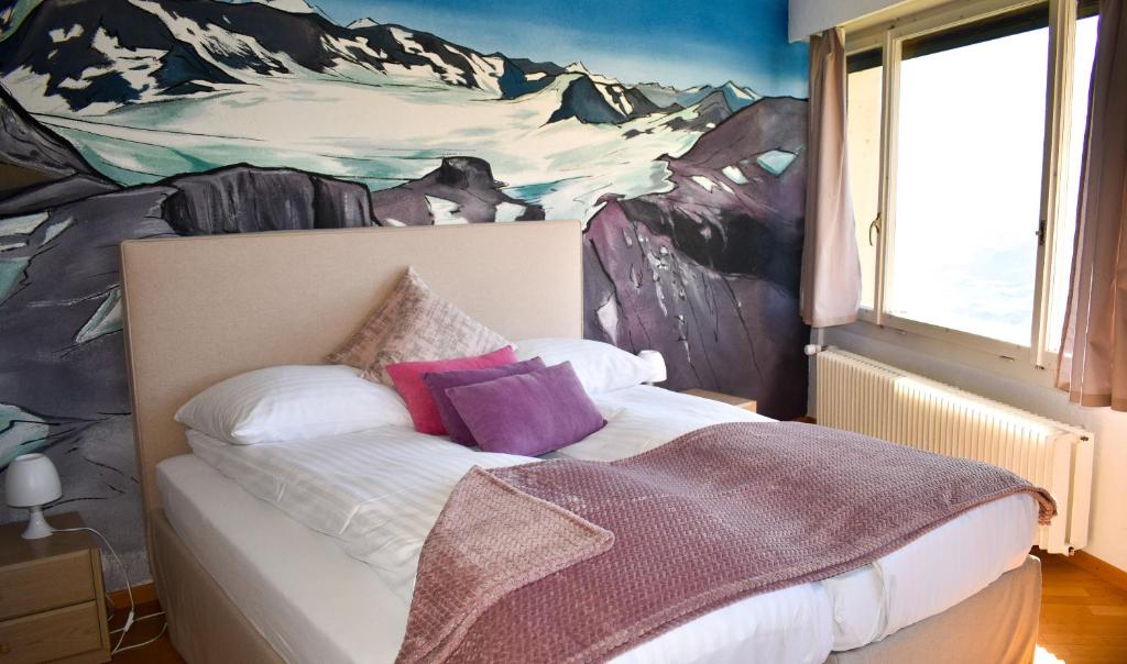 Postel nebo postele na pokoji v ubytování Hostellerie d'Orzival