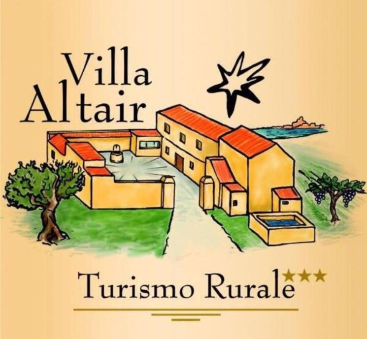 Dessin d'une ville avec les mots villa al tamir tunisino dans l'établissement Villa Altair, à Mazara del Vallo