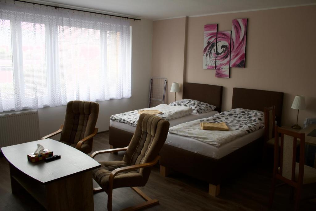 Letto o letti in una camera di Penzion Pavel