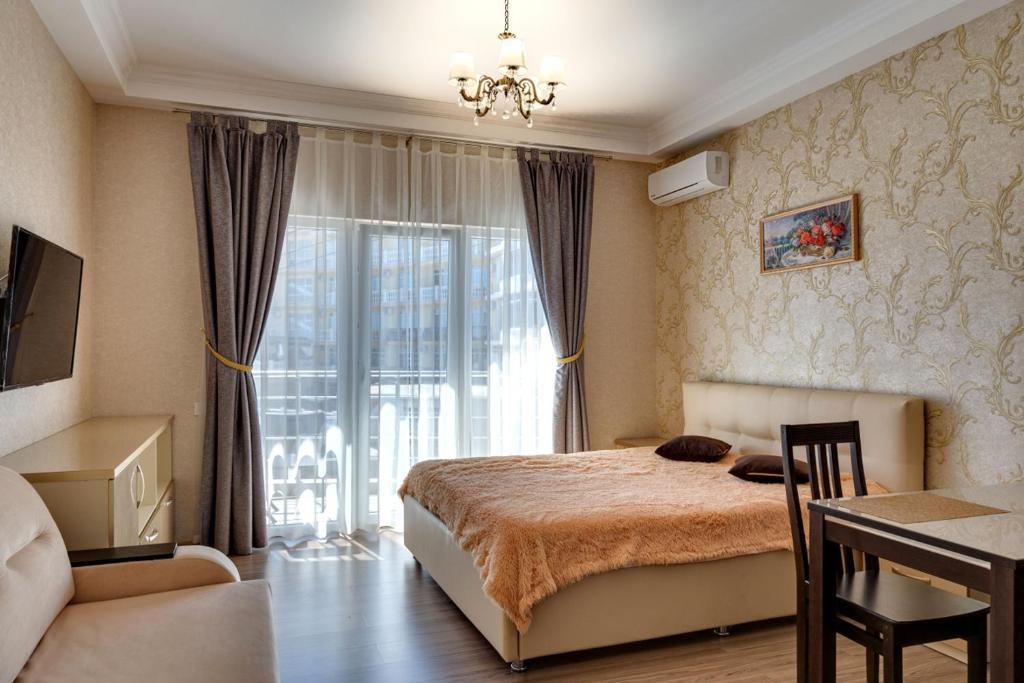 Voodi või voodid majutusasutuse Apartment on Morskoy spusk 5 toas