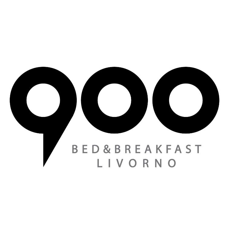 ein Logo für den roten Frühstückslyon in der Unterkunft 900 in Livorno