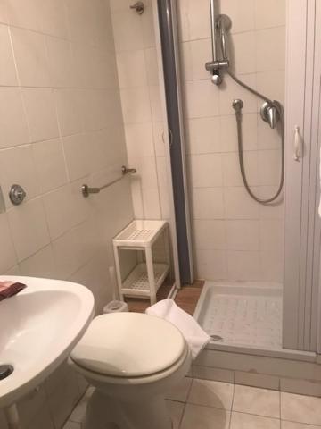 Koupelna v ubytování Hotel Lodi