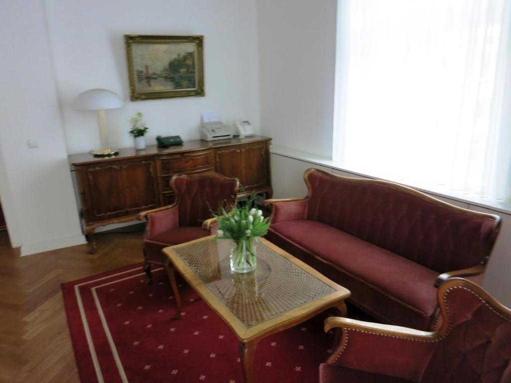 Posezení v ubytování Gästehaus Leipzig
