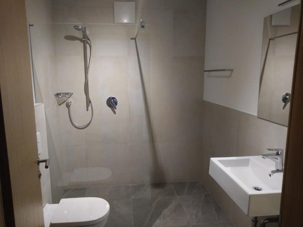 Koupelna v ubytování Pension Georgenhof