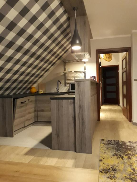 Kuchyňa alebo kuchynka v ubytovaní Apartament Leśna