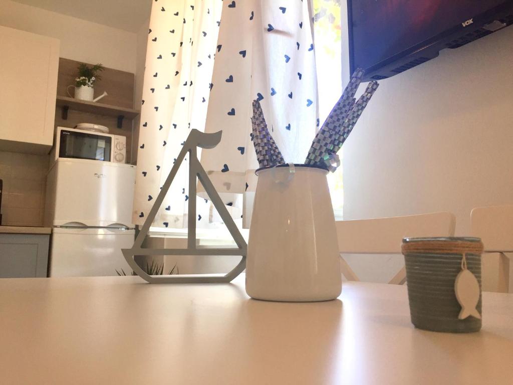 Kuchyň nebo kuchyňský kout v ubytování Holiday Home Casa Bianca