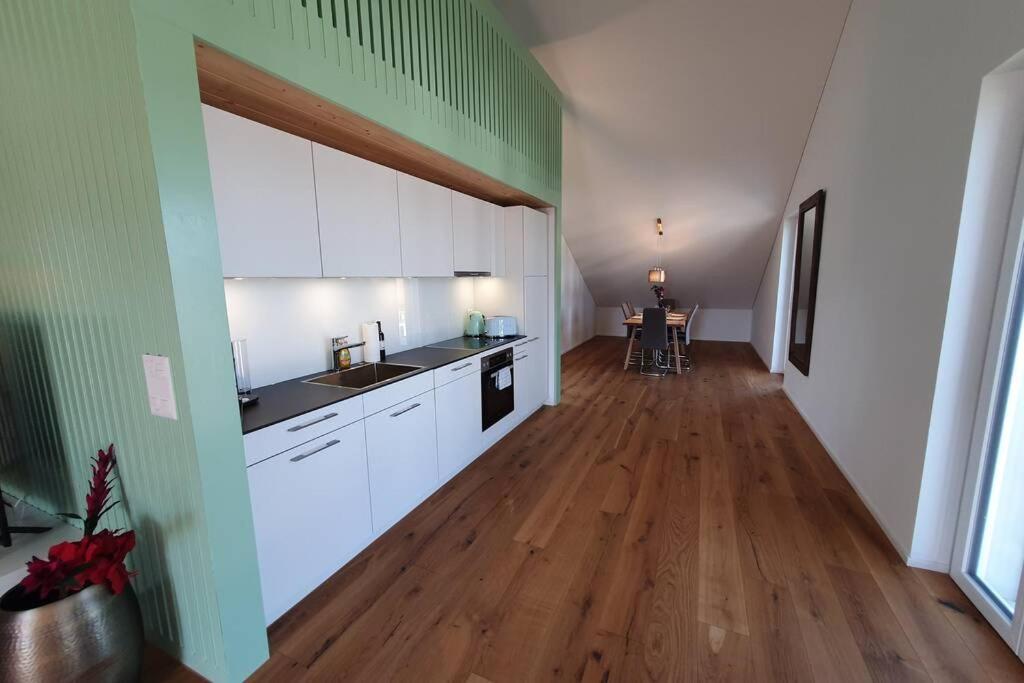 Kuchyň nebo kuchyňský kout v ubytování Wohnstation DIAMOND SUITE