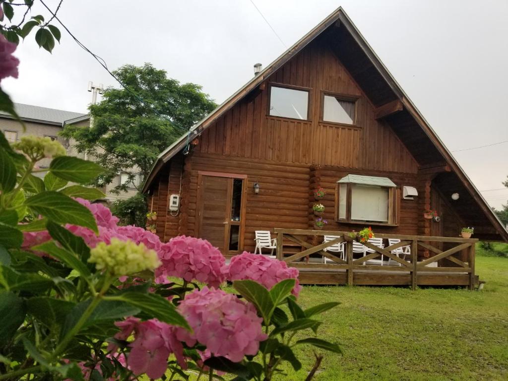 Zahrada ubytování Log Cottage Villa Happo