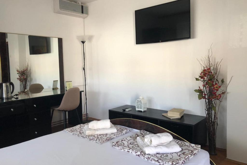 TV a/nebo společenská místnost v ubytování Apartments Ivan
