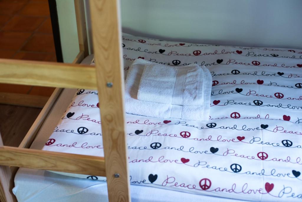Postel nebo postele na pokoji v ubytování Chalupa Svojše - druhá zóna N P